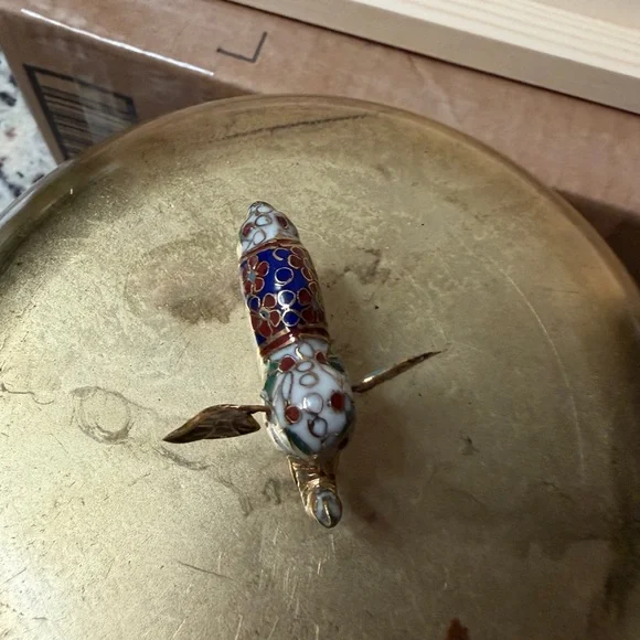 Colorful Cloisonné Elephant Figurine - Picture 5 of 7